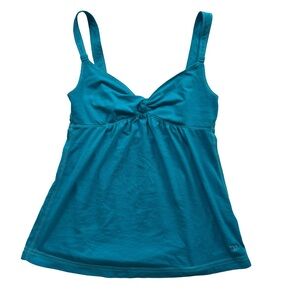 Y2K ABERCROMBIE & FITCH BLUE BABYDOLL TANK TOP SLEEVELESS SIZE M MOOSE
